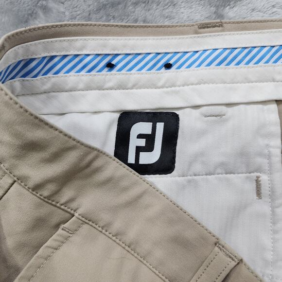 FootJoy Pants Mens W35/L32 Tan Performance Golf Chino Flat Front Stretch Casual - Picture 5 of 14